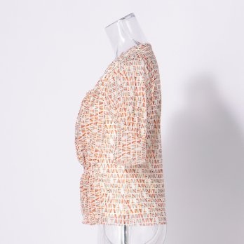 VT LOGO PRINT NETTING　ブラウス 詳細画像