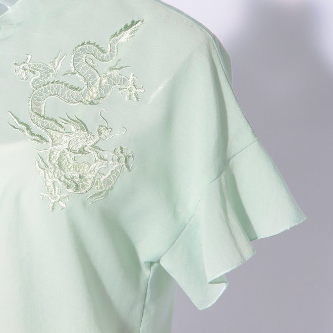 SWATOW STYLE BLOUSE　ブラウス 詳細画像 グリーン 5