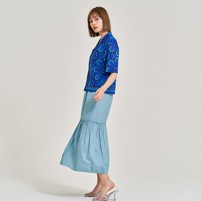 KASSEN GATHER SKIRT 詳細画像 ブルー 2