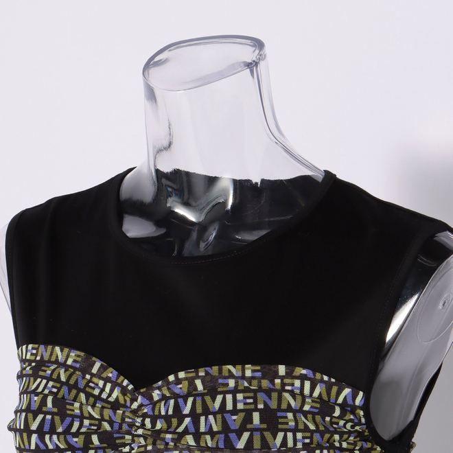 VT LOGO PRINT NETTING　ドレス 詳細画像 黒系マルチ 6