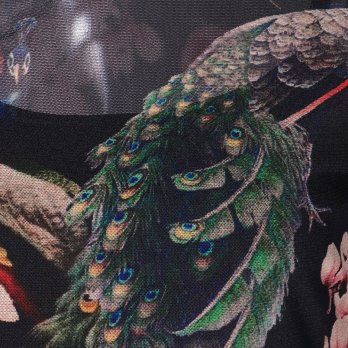 PEACOCK PRINT NET　ドレス 詳細画像