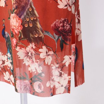 PEACOCK PRINT NET　ドレス 詳細画像