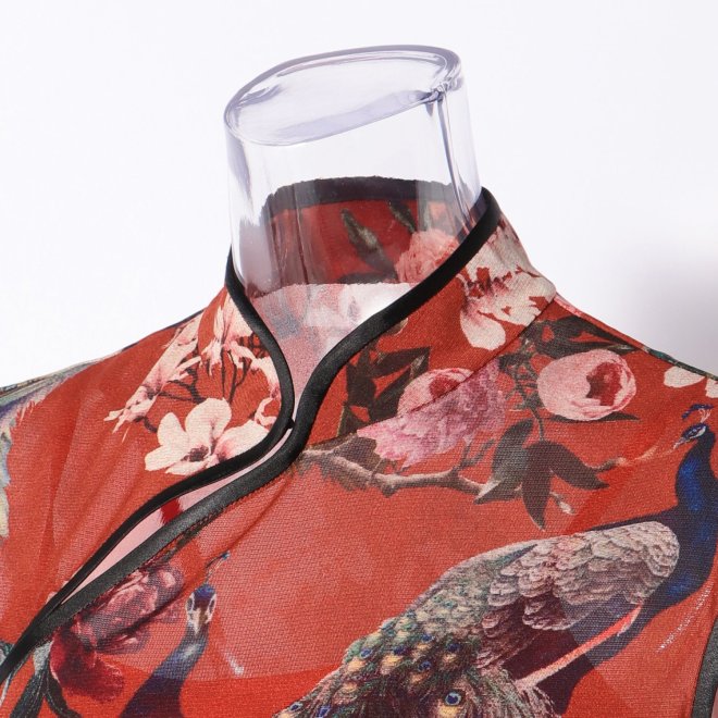 PEACOCK PRINT NET　ドレス 詳細画像 イエロー系マルチ 4