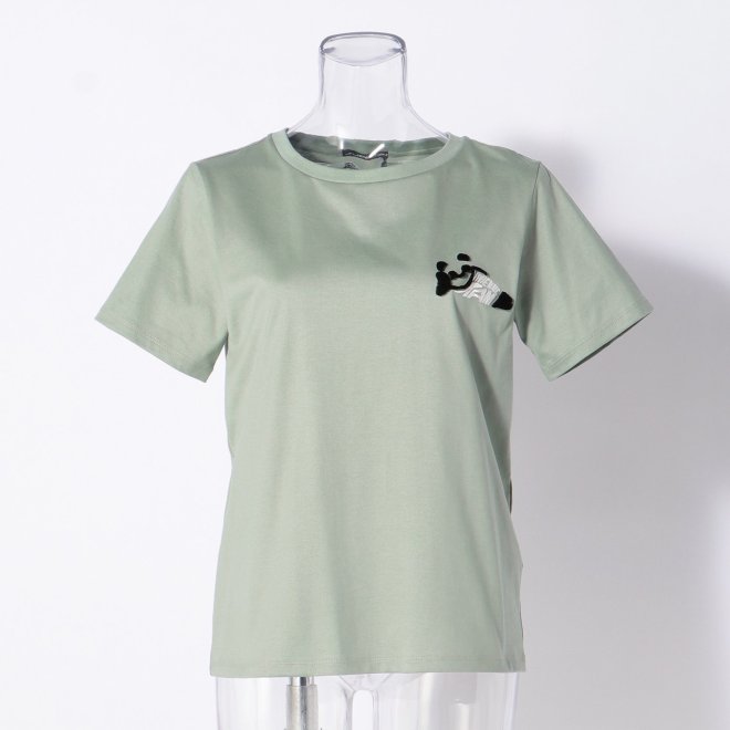 T-SHIRT with SAILOR COLLAR KNIT　カットソー 詳細画像 グリーン 6