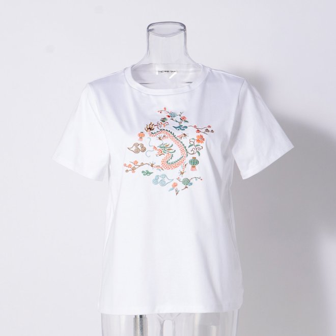 DRAGON EMB T-SHIRT　カットソー 詳細画像 ホワイト 1