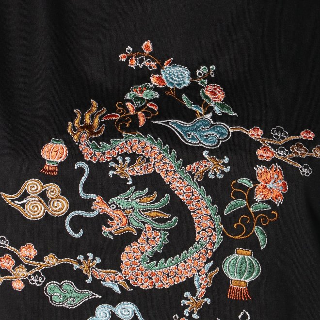 DRAGON EMB T-SHIRT　カットソー 詳細画像 ブラック 2