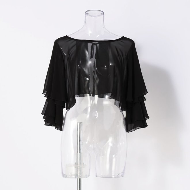 TIERED BLOUSE　ブラウス 詳細画像 ブラック 1