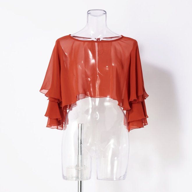TIERED BLOUSE　ブラウス 詳細画像 オレンジ 1