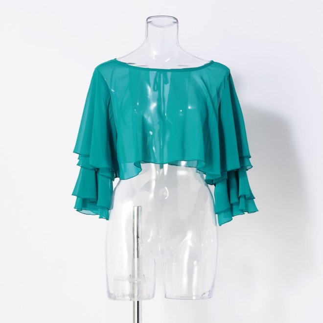 TIERED BLOUSE　ブラウス 詳細画像 ブルー 1
