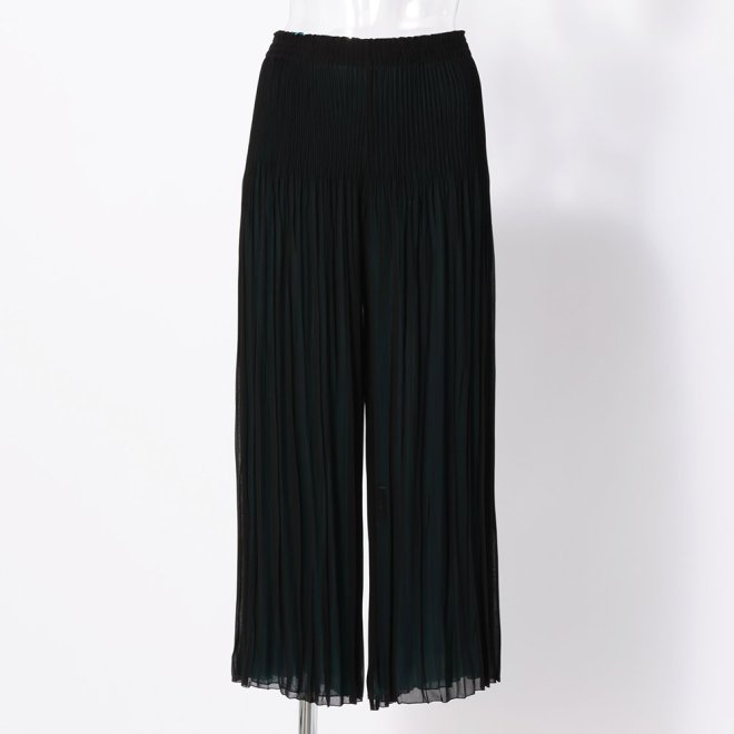 REVERSIBLE CHIFFON PLEATS　パンツ 詳細画像 ブラック 1
