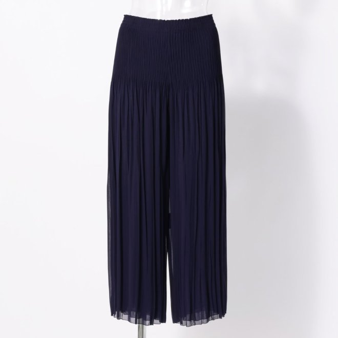 REVERSIBLE CHIFFON PLEATS　パンツ 詳細画像 ネイビー 1