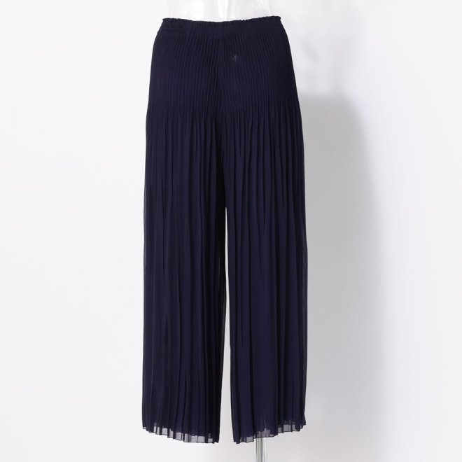 REVERSIBLE CHIFFON PLEATS　パンツ 詳細画像 ネイビー 3