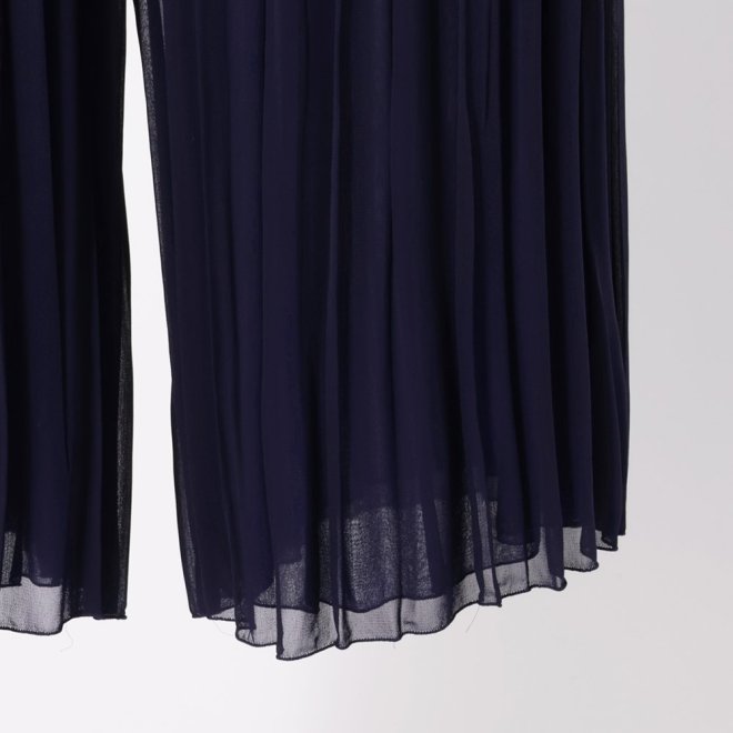REVERSIBLE CHIFFON PLEATS　パンツ 詳細画像 ネイビー 6