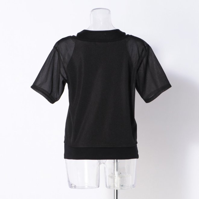 LAYERED TEE TOP　カットソー 詳細画像 ブラック 3