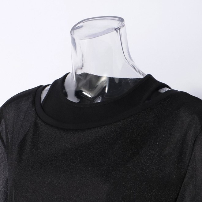 LAYERED TEE TOP　カットソー 詳細画像 ブラック 4
