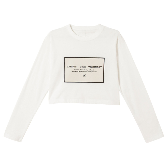 _V3 Logo Print Long-sleeve T-shirts　 詳細画像 ホワイト 1