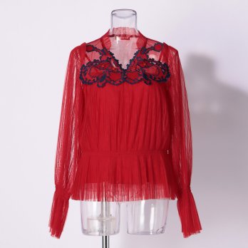 PIXEL BUTTERFLY WITH RIGIT NET　ブラウス