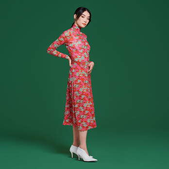 PLUM BLOSSOM ALLOVER PRINT　スカート