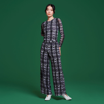 PLUM BLOSSOM EYES PRINT　パンツ 詳細画像