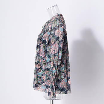 ORIENTAL FLOWER PRINT　ブラウス 詳細画像