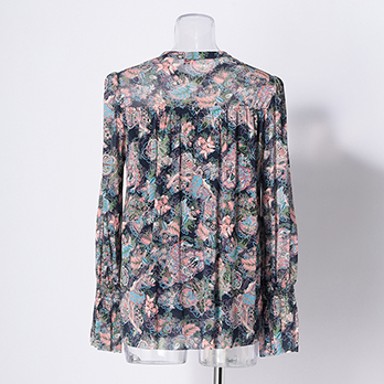 ORIENTAL FLOWER PRINT　ブラウス 詳細画像