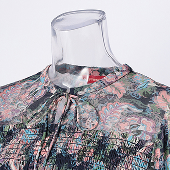 ORIENTAL FLOWER PRINT　ブラウス 詳細画像
