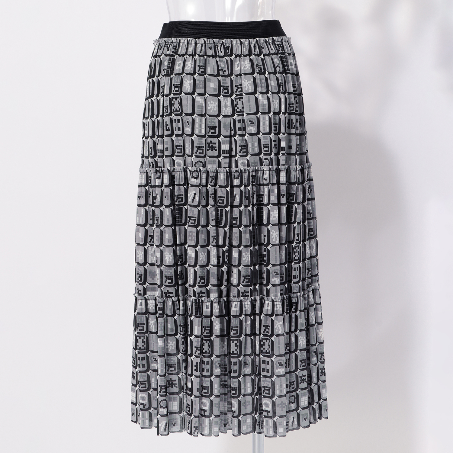 MAHJONG PRINT ON STRETCH NET スカート｜VIVIENNE TAM（ヴィヴィアン 