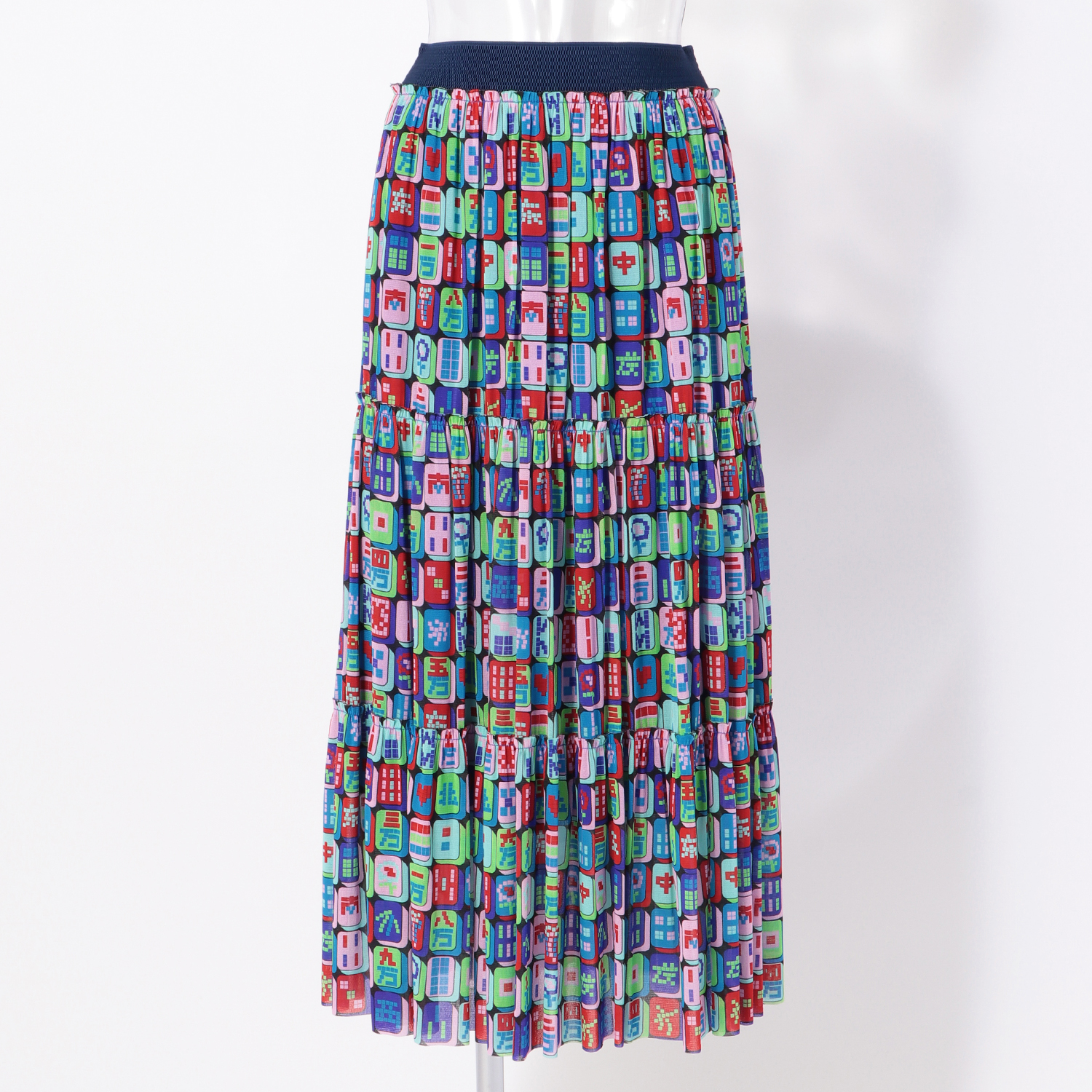 MAHJONG PRINT ON STRETCH NET スカート｜VIVIENNE TAM（ヴィヴィアン 