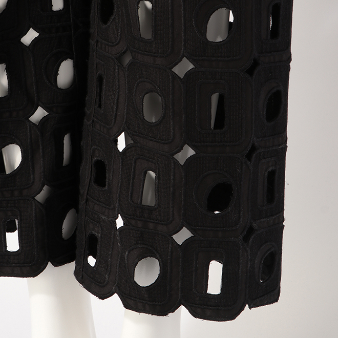 GEOMETRIC EMBROIDERY EYELET　パンツ 詳細画像 ブラック 5