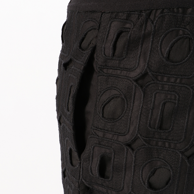 GEOMETRIC EMBROIDERY EYELET　パンツ 詳細画像 ブラック 6