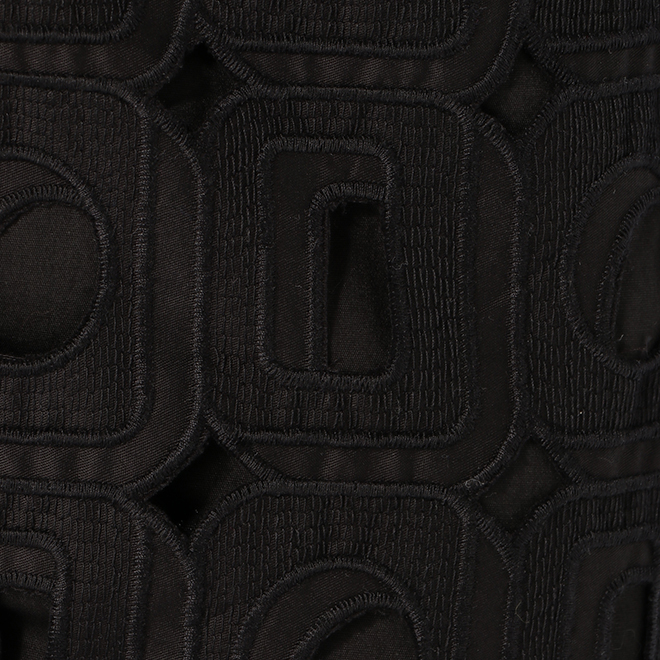 GEOMETRIC EMBROIDERY EYELET　パンツ 詳細画像 ブラック 7