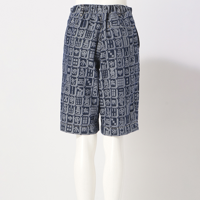 MAHJONG JACQUARD DENIM　パンツ 詳細画像 ネイビー 6
