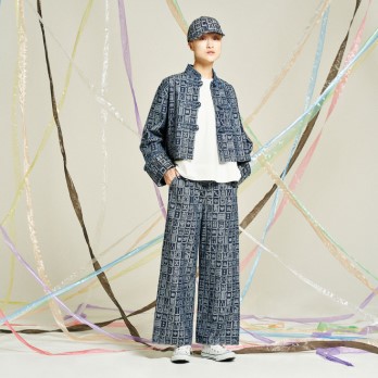 MAHJONG JACQUARD DENIM　パンツ
