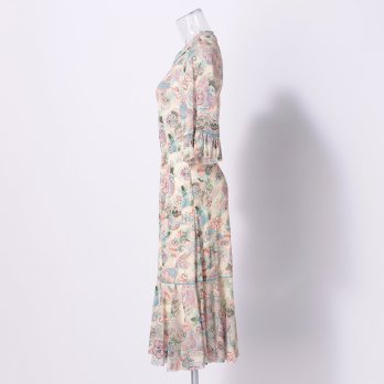 ORIENTAL FLOWER PRINT　ドレス 詳細画像