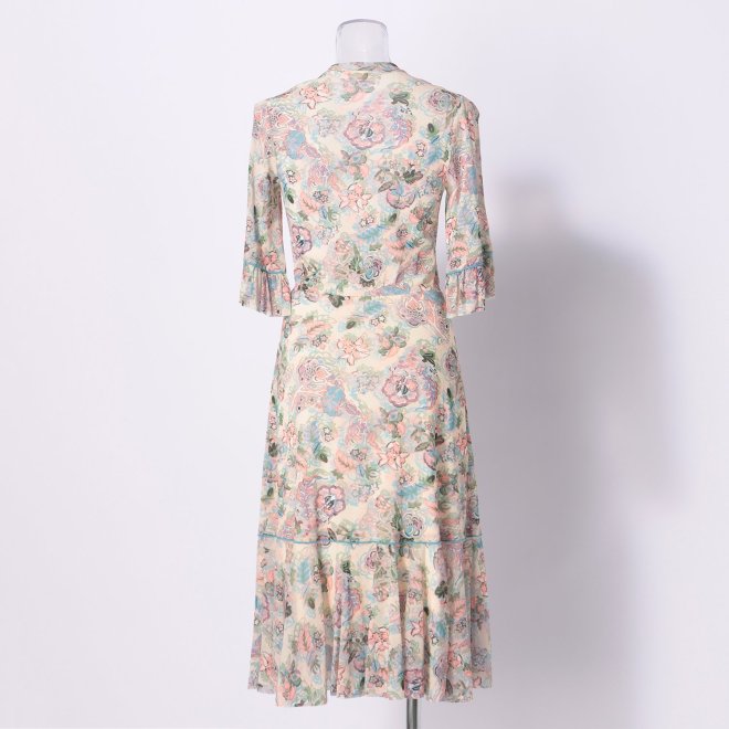 ORIENTAL FLOWER PRINT　ドレス 詳細画像 白系マルチ 3