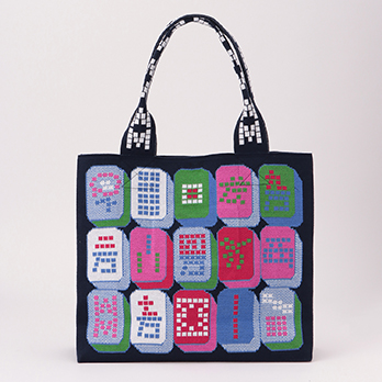 MAHJONG JACQUARD KNITTER BAG