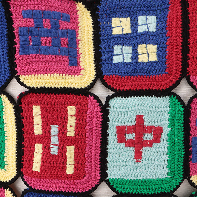 MAHJONG CROCHET BAG  詳細画像 白系マルチ 5
