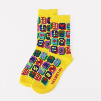 MAHJAONG JACQUARD KNIT SOCKS　靴下