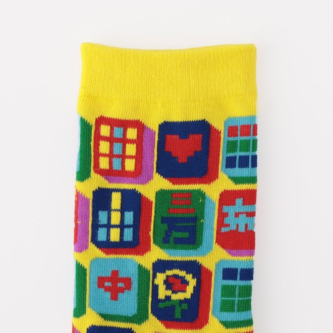 MAHJAONG JACQUARD KNIT SOCKS　靴下 詳細画像 イエロー系マルチ 2