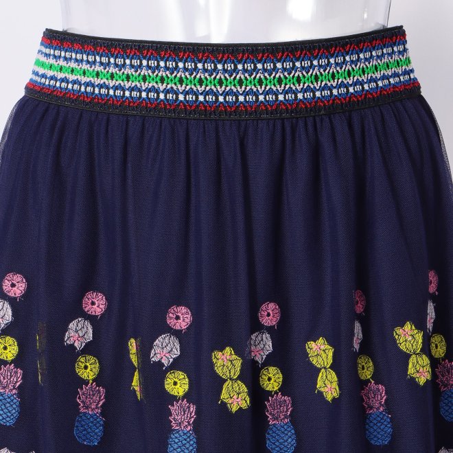 FRUIT ELEMENTS EMBROIDERY　スカート 詳細画像 ブルー系マルチ 4