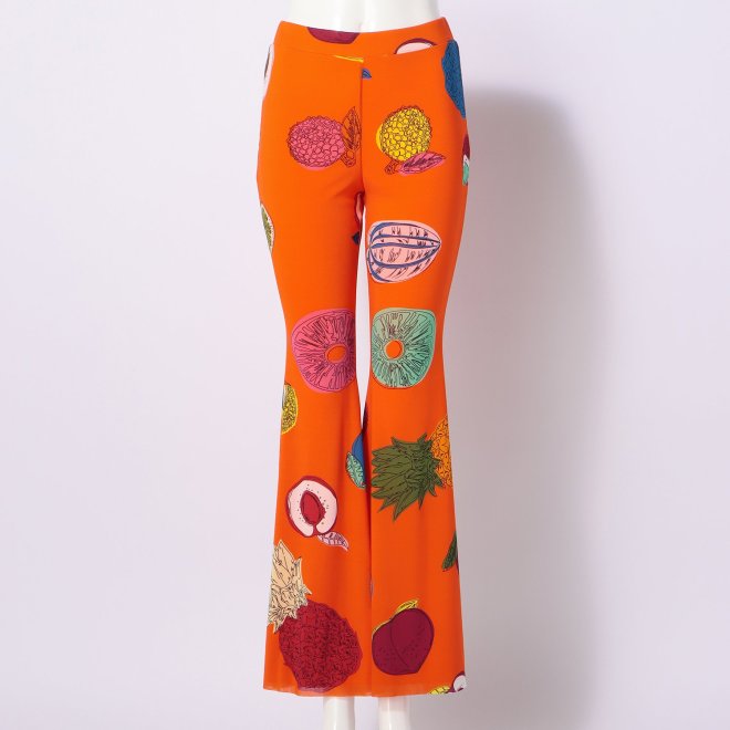 BIG FRUIT PRINT ON STRETCH NETTING　パンツ 詳細画像 イエロー系マルチ 1
