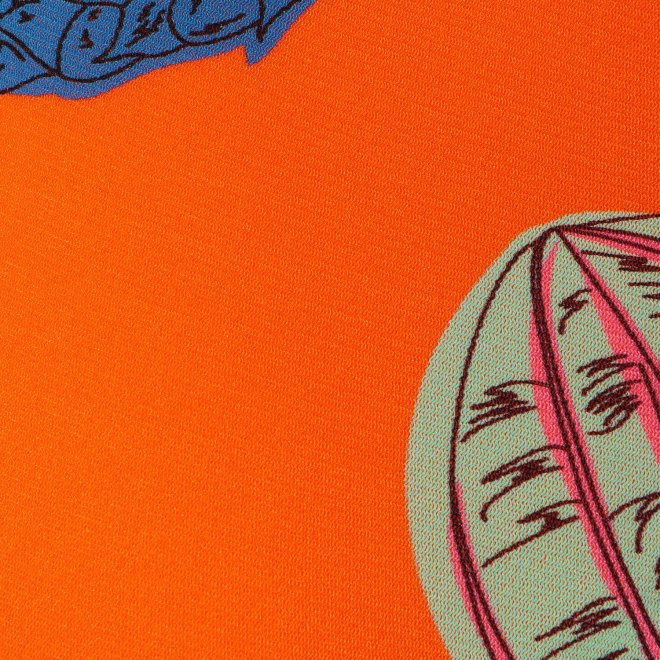 BIG FRUIT PRINT ON STRETCH NETTING　パンツ 詳細画像 イエロー系マルチ 6