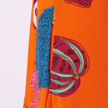 BIG FRUIT PRINT ON STRETCH NETTING　ドレス 詳細画像