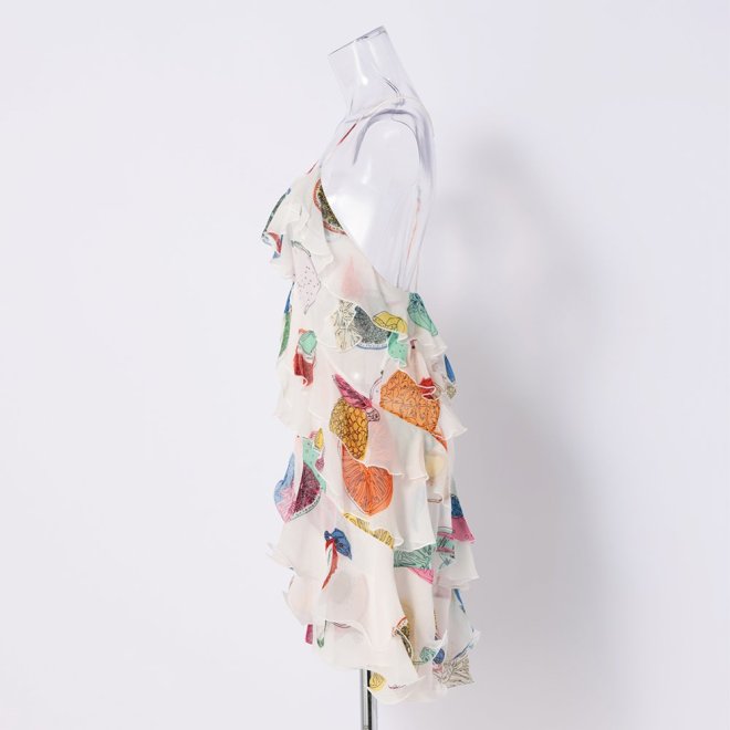 BIG FRUIT PRINT ON SILK　ドレス 詳細画像 白系マルチ 2
