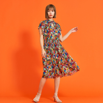 SMALL FRUIT ALLOVER PRINT　ドレス