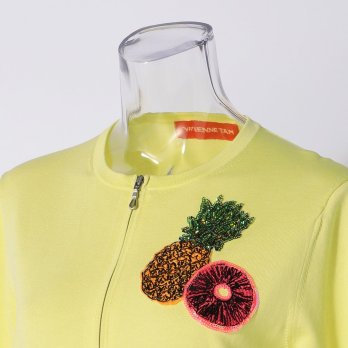 FRUIT EMBROIDERY BADGE PATCH　ニットカーディガン 詳細画像