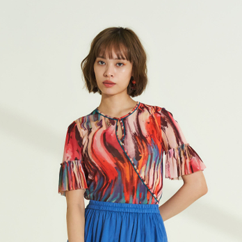 IMAGINED GRADATION PRINT　ブラウス