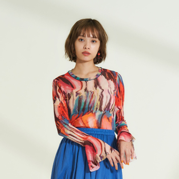 IMAGINED GRADATION PRINT　ブラウス