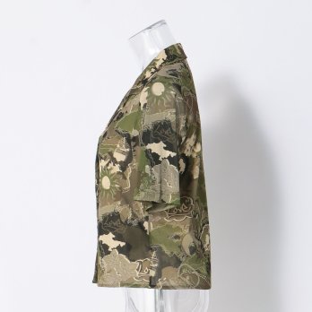 CITY CAMOUFLAGE OLIVER PRINT　ブラウス 詳細画像