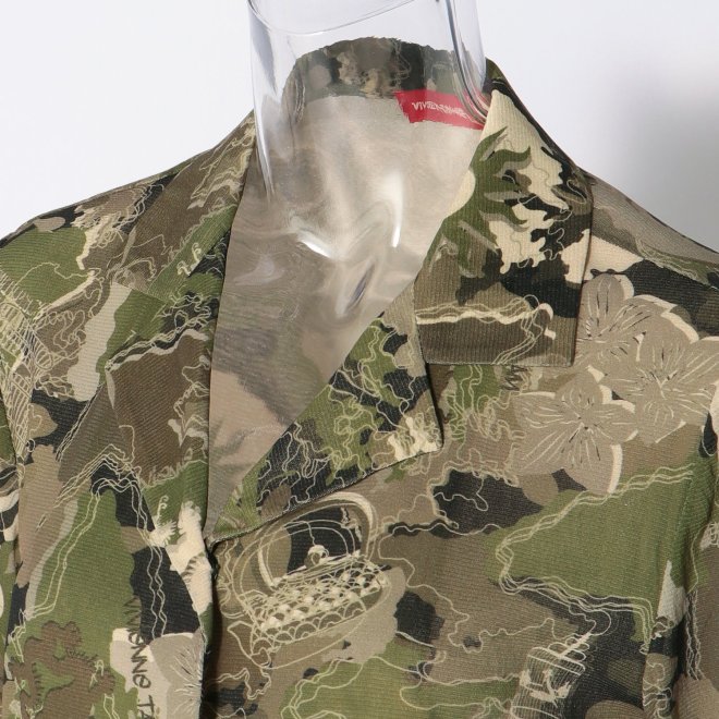 CITY CAMOUFLAGE OLIVER PRINT　ブラウス 詳細画像 グリーン 4